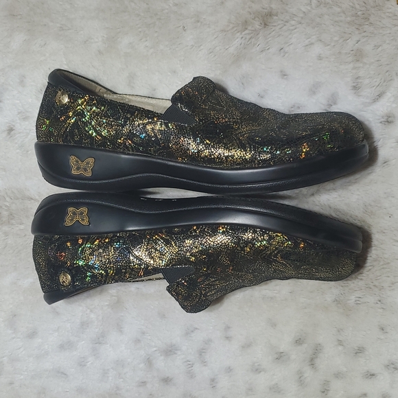 Alegria Leather Sparkle Geometric Design Clogs Model KEL-676 Size 41/10.5 - Picture 5 of 6